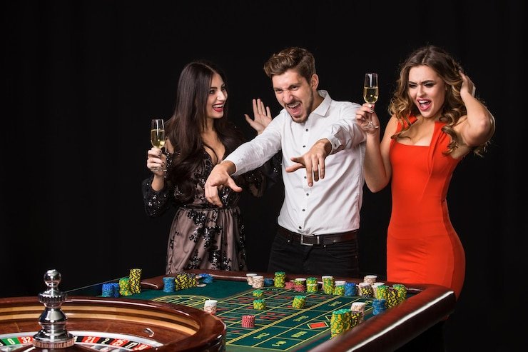 Studio live-dealer dengan teknologi multi-kamera di hitam 138